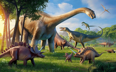 The age of the dinosaurs lasted over 160 million years, from about 230 million years ago (the late Triassic period) to about 65 million years ago(the end of the Cretaceous period).